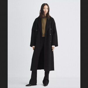Rag & Bone Thea Italian Wool Splittable Coat (Black) - Small